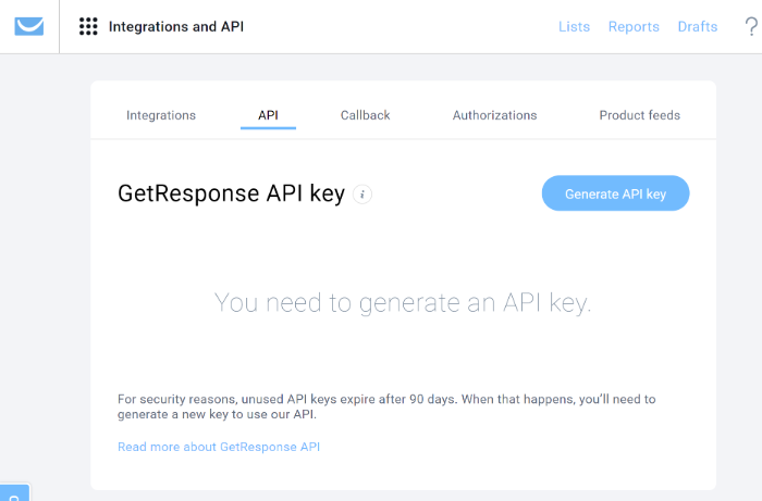 Generate API Key