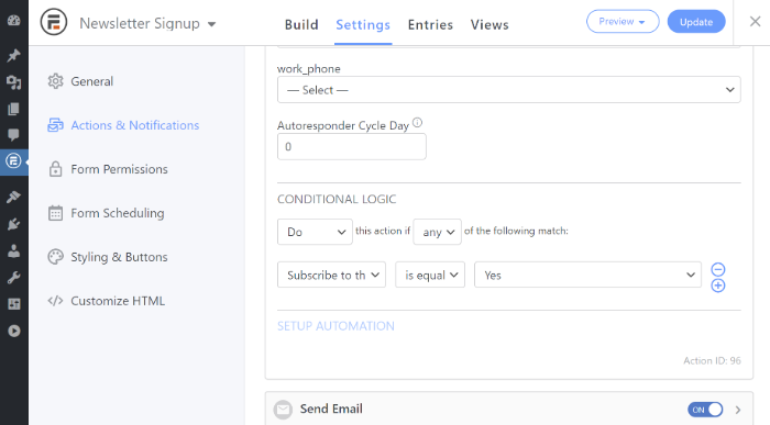 Conditional logic for GetResponse